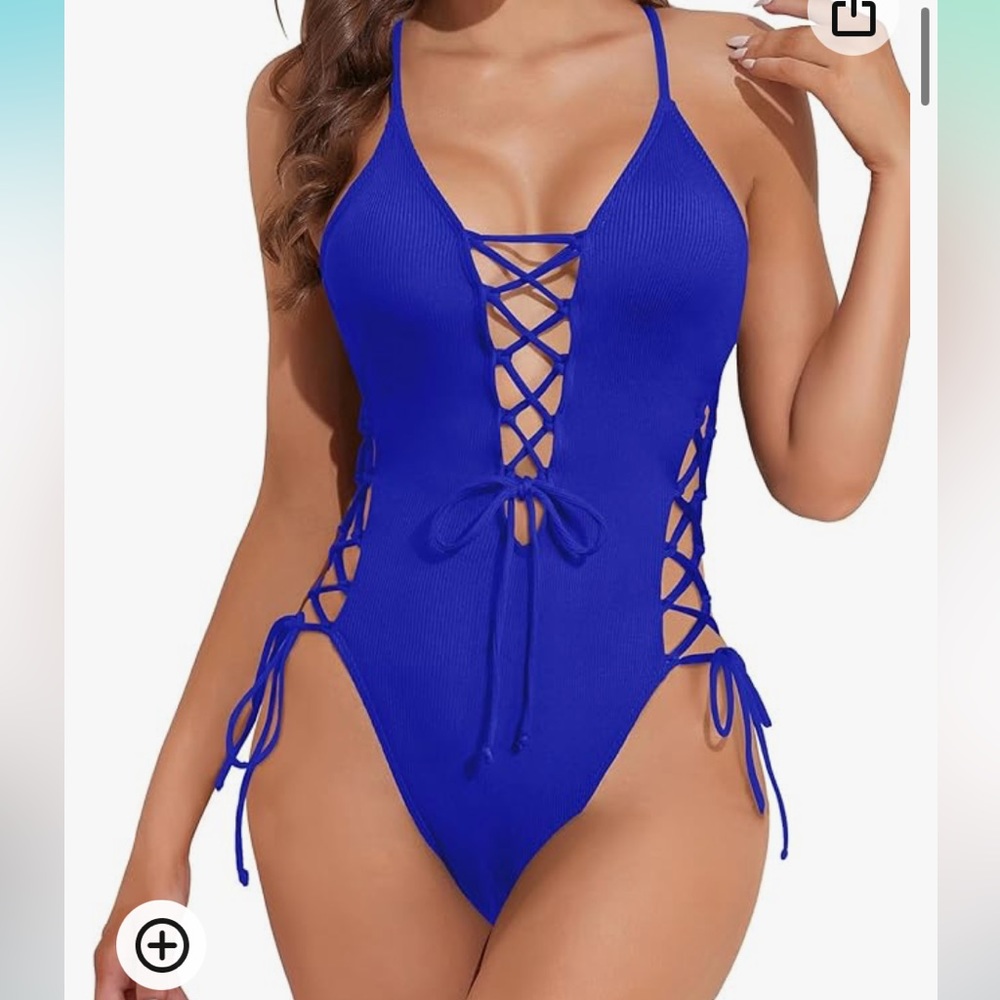 Blue swimsuit